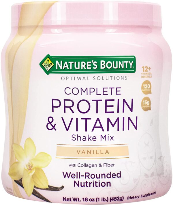 NB O/S COMPLETE PROTEIN & VITAMIN SHAKE MIX VANILLA POWDER 16OZ.