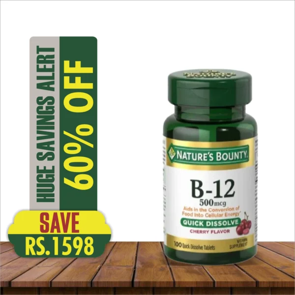 NATURE’S BOUNTY B-12 500MCG 100 Q-D TABLETS