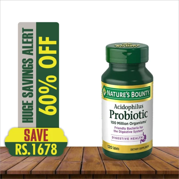 NATURE’S BOUNTY ACIDOPHILUS PROBIOTIC 120 TABLETS