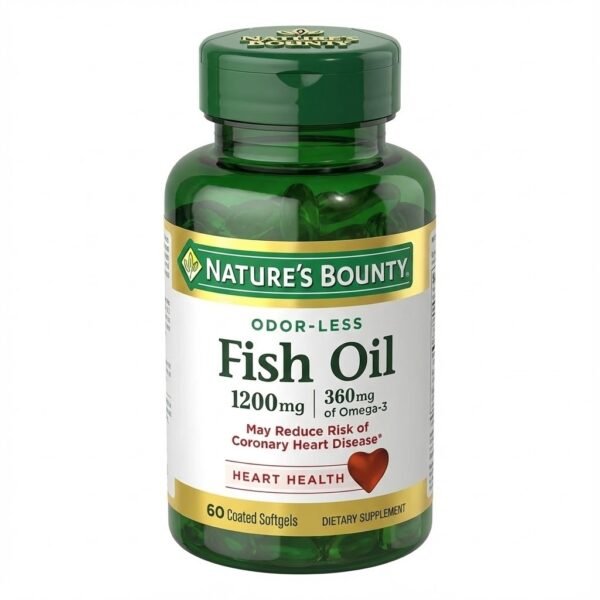 Nature's Bounty Pakistan Fish Oil 1200mg + Omega-3 60 Softgels Heart Health