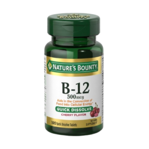 NATURES BOUNTY B-12 500MCG 100 Q.D TABLETS