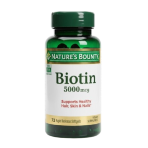 NATURES BOUNTY BIOTIN 5000MCG 72 SOFTGELS