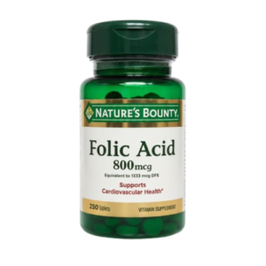 NATURES BOUNTY FOLIC ACID 800MCG 250 TABLETS