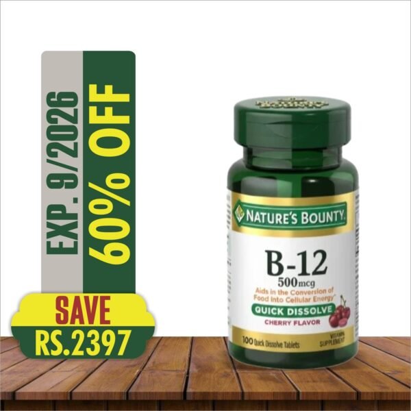NATURE'S BOUNTY B-12 500MCG  100 Q-D TABLETS
