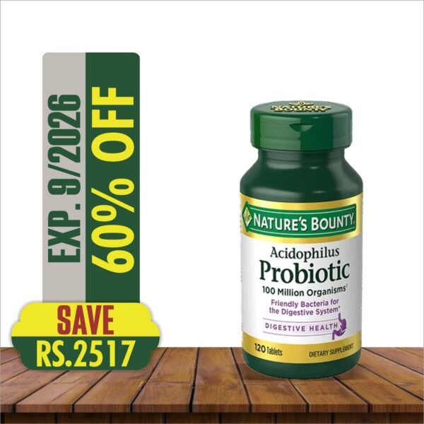 NATURE'S BOUNTY ACIDOPHILUS PROBIOTIC 120 TABLETS