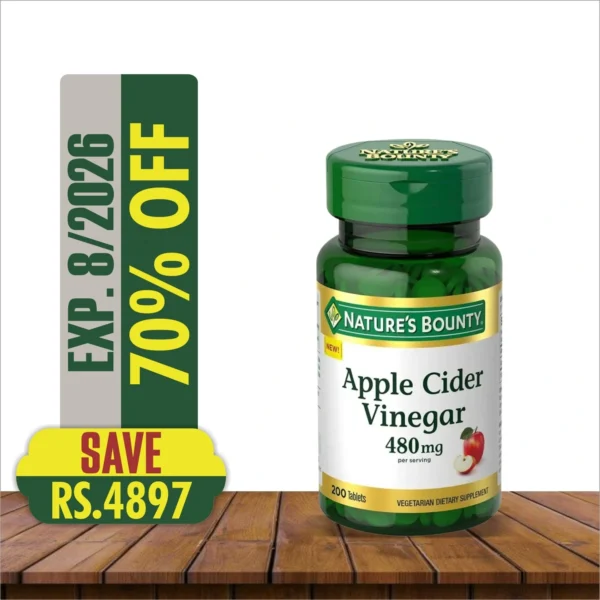 NATURE'S BOUNTY APPLE CIDER VINEGAR 480MG 200 TABS