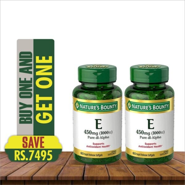 Nature's Bounty Pakistan Vitamin E 450mg (1000IU) Immune & Antioxidant