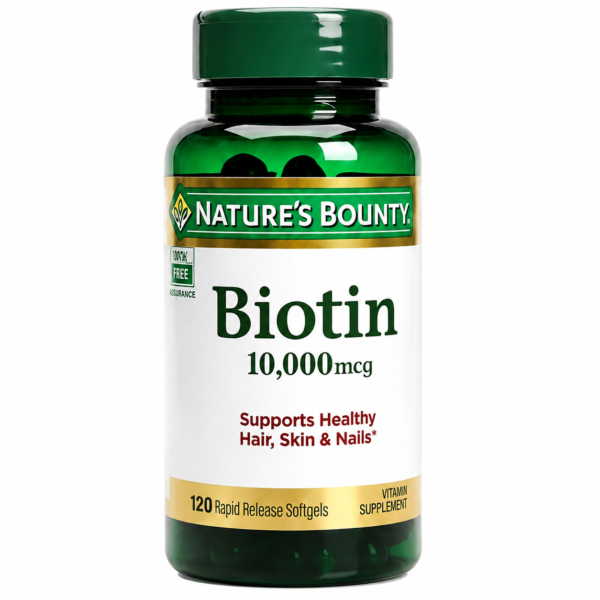 Nature's Bounty Pakistan Biotin 10,000mcg 100 Softgels Best For Hair, Skin and Nails