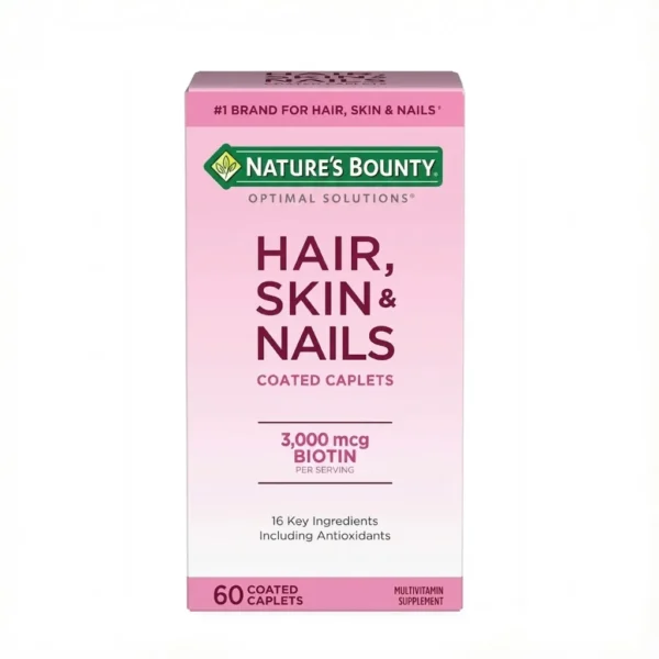 Nature's Bounty Pakistan Hair, Skin & Nails 3000mcg 60 Softgels For glowing Skin, Hair and Nails