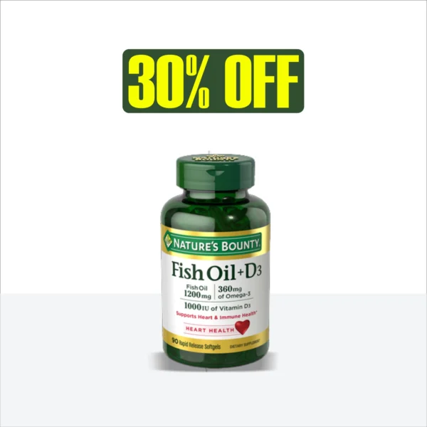 Nature’s Bounty Fish Oil 1200mg + Omega 3 | Buy in Pakistan