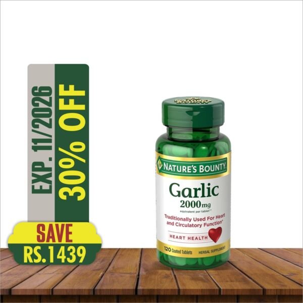 NATURE'S BOUNTY GARLIC 2000MG 120 COATED TABS