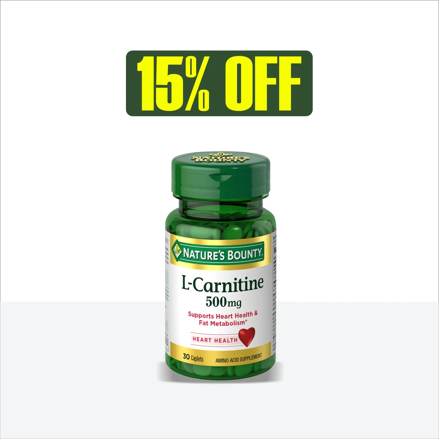 NATURE'S BOUNTY L-CARNITINE 500MG 30 CAPLETS