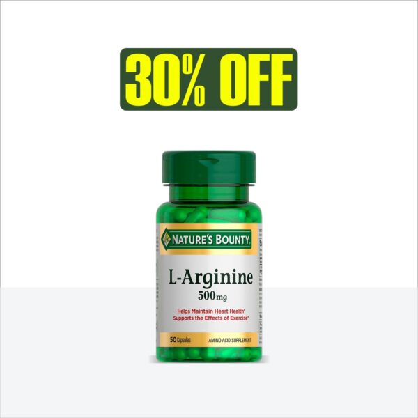 Nature's Bounty L-Arginine 500mg 50 Capsules |Buy in Pakistan