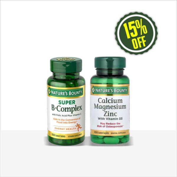 NB SUPER B COMPLEX (150’S) & NB CALCIUM MAGNESIUM ZINC WITH VITAMIN D3 (100’S)
