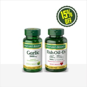 NB GARLIC 1000MG (100’S) & NB FISH OIL PLUS D3 (90’S)