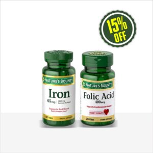 NB FOLIC ACID 400MCG (250’S) & NB IRON 65MG (100’S)