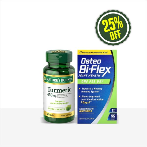 NB TURMERIC 450MG (60’S) & NB OBF ONE PER DAY (60’S)