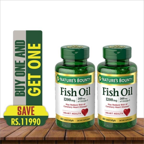 NATURE'S BOUNTY FISH OIL 1200MG PLUS OMEGA 3 60 SOFTGELS