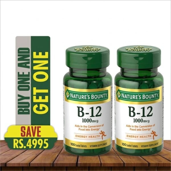 NATURE'S BOUNTY B-12 1000MCG 100 TABLETS (BUY 1 GET 1 FREE)