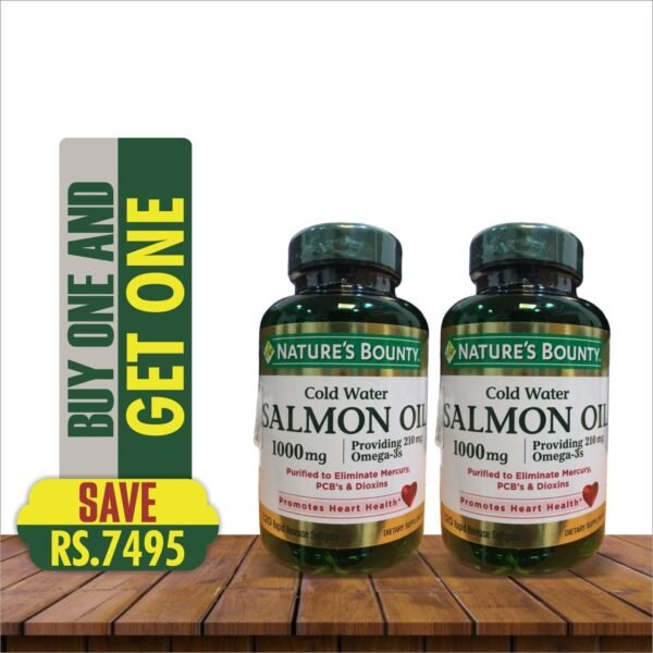 NATURE'S BOUNTY SALMON OIL 1000MG 120 SOFTGELS