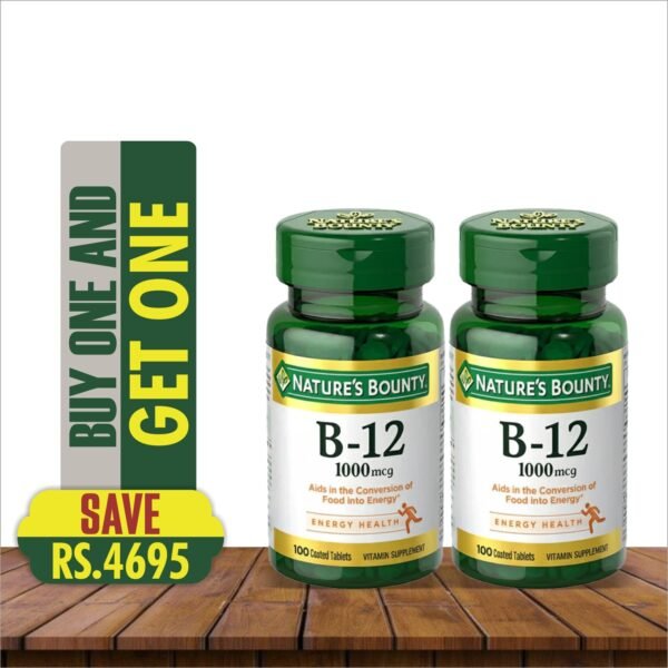NATURE'S BOUNTY B-12 1000MCG 100 TABLETS (BUY 1 GET 1 FREE)
