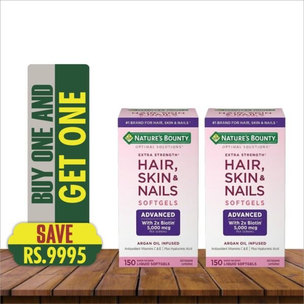 NATURE'S BOUNTY HAIR,SKIN AND NAILS - BIOTIN 5000MCG -150 Softgels